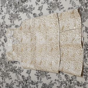 CREWCUTS Metallic Gold Detail Skirt Set